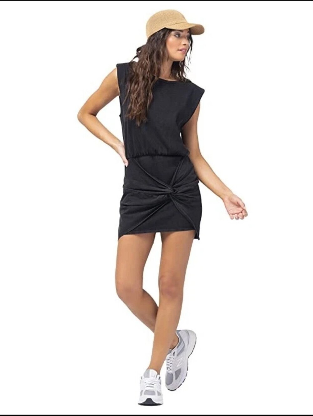 L*Space Jesse Mini Dress Charcoal Washed Black XL NWT